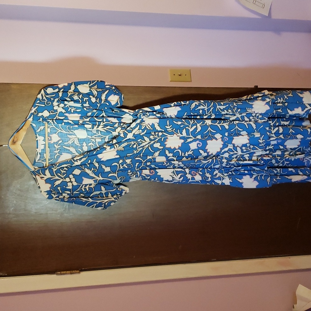 Knox Rose Blue Wrap Dress XL
